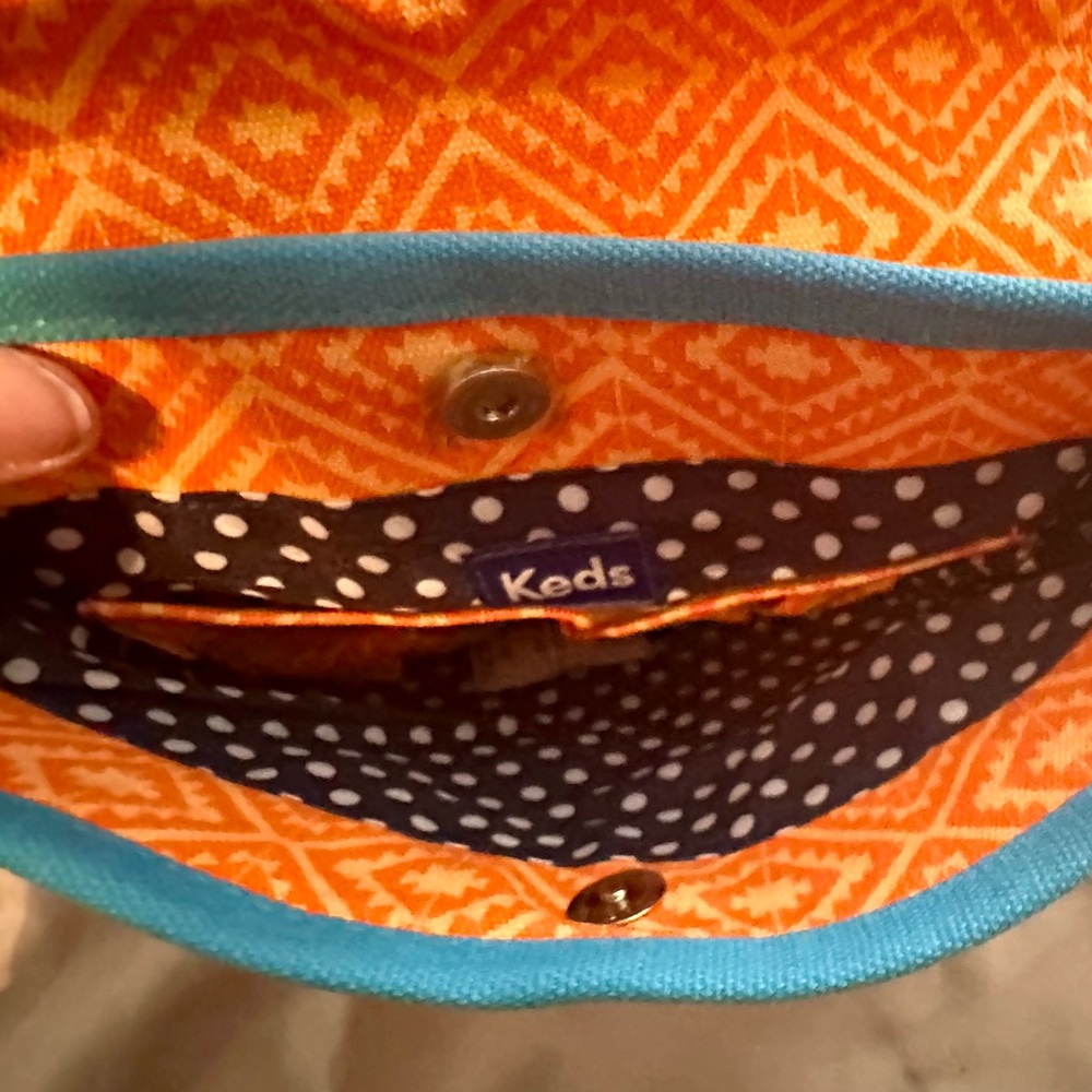 NWT Keds Women's Chain Strap C8 Orange and Blue Purse - Picture 7 of 9